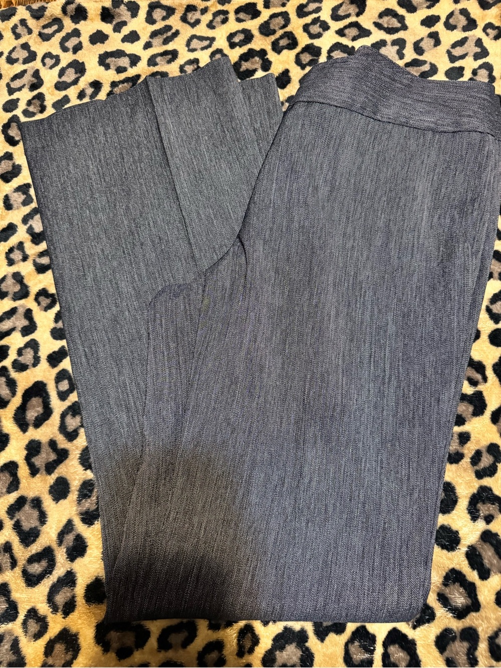 Alex Marie Heather Gray Stretch Knit Trousers
